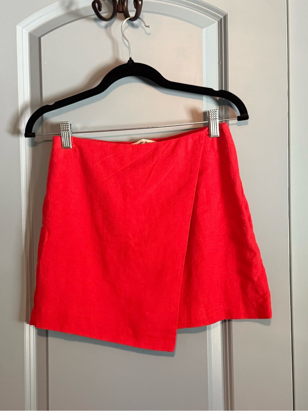 Abercrombie & Fitch Red Asymmetric Mini Skort